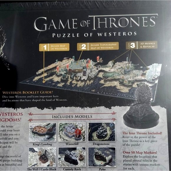 SEALED Game of Thrones 4D 3-Layer Puzzle of Westeros 1400+ Pieces 65+ Buildings - Picture 7 of 10